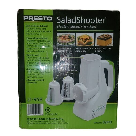 Presto 02910 Salad Shooter Electric Slicer/Shredder - Picture 2 of 3